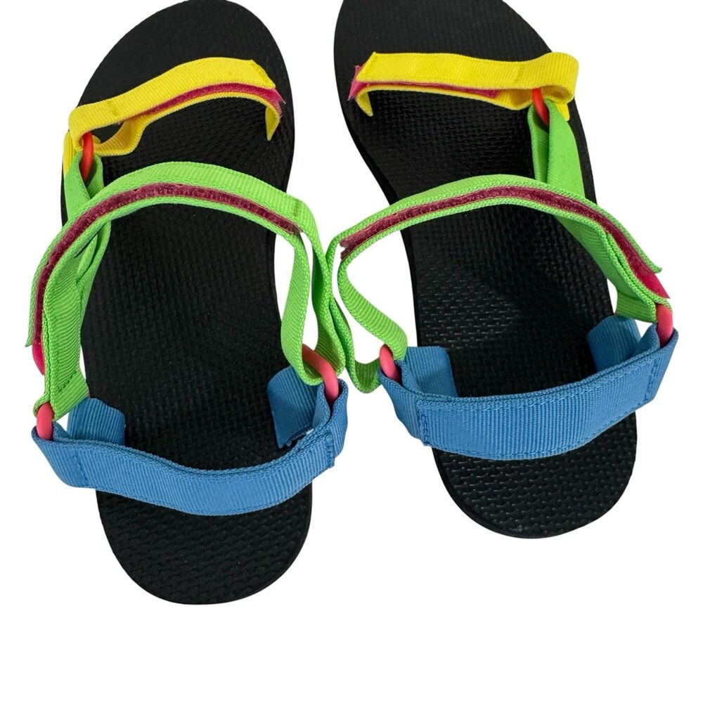 Teva Women's 11 Original Universe Sandals Neon Multi-Colored Retro Y2K Shoes - Picture 9 of 16